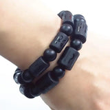 Dragon Agate Hand Carved 16mm Round Bead Bracelet Boutique Jewelry
