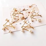 925 Silver Geometric Pearl Ear Nail Accessories