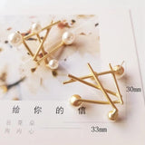 925 Silver Geometric Pearl Ear Nail Accessories