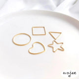 14K Geometric Earring Pendant Accessory for DIY Projects