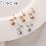 14K Double Hanging Zircon Pendant Earrings DIY Material