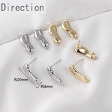 14k Gold-plated Abstract Baroque Peas DIY Earrings Accessories