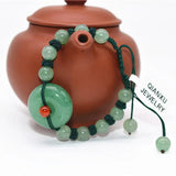 Natural Dongling Jade Bracelet Hand Carved Lucky Men Women's Jewelry