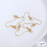 14K Plating Hollow Out Ball Spring Ear Hook DIY Earrings