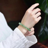 Green Strawberry Quartz Bracelet Cyrstal Beaded Lucky Jewelry