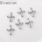 14k Angel Cross Zircon Pendant DIY Jewelry Accessories