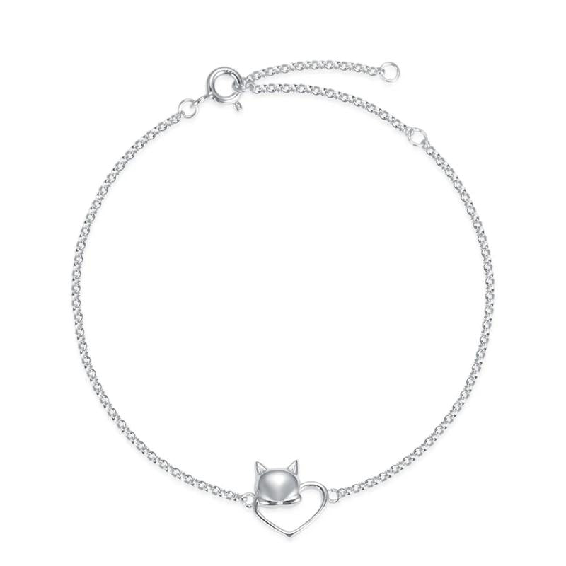 Real S925 Silver Fox Bracelet for Women's Silver Fine Jewelry