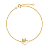 Real S925 Silver Fox Bracelet for Women's Silver Fine Jewelry