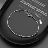 925 Silver Ball Beads Snake Chain Bracelet for Women