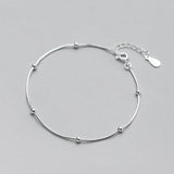 925 Silver Ball Beads Snake Chain Bracelet for Women