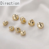 Irregular Golden Peas Straight Hole Resin Jewelry Material