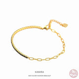 925 Silver Multicolor Zircon Chain Bracelet for Women Banquet Party
