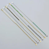 925 Silver Multicolor Zircon Chain Bracelet for Women Banquet Party