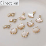 14k Cloud Plane Shell Pearl Pendant Jewelry Accessory
