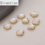 14k Cloud Plane Shell Pearl Pendant Jewelry Accessory
