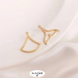 14K Mermaid Whale Tail Pendant DIY Jewelry Pendant