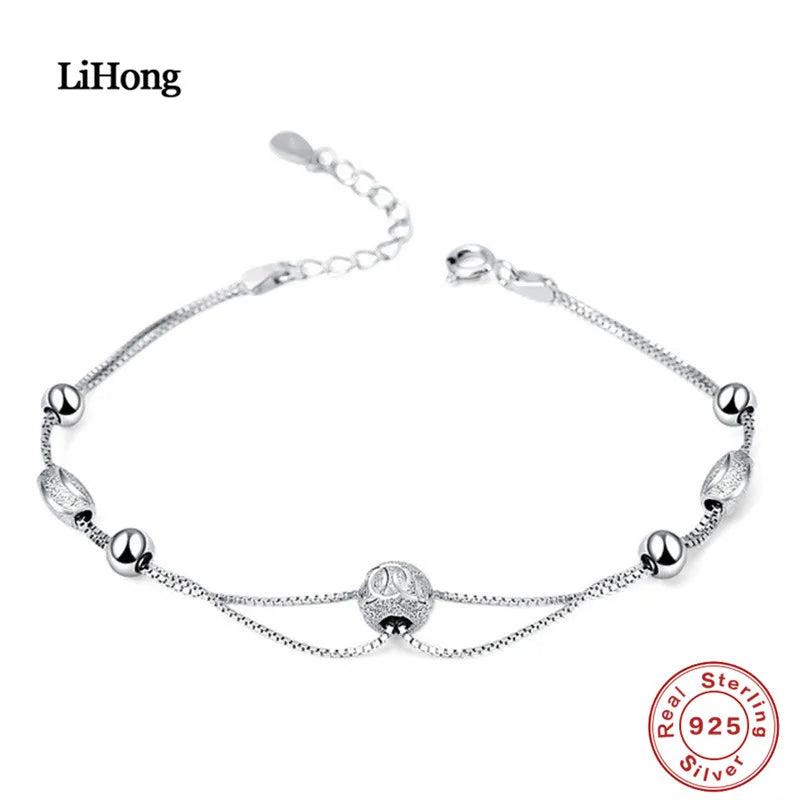 925 Silver Bracelet Lucky Beads Charm Jewelry for Women