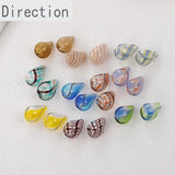 Retro Hollow Glass Ball DIY Ear Jewelry Pendant Material
