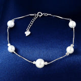 925 Sterling Silver Freshwater Pearl Bracelet Women's Charm Jewelry