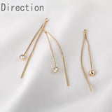 14k Snake Bone Chain Zircon Tassel Pendant Earrings DIY Accessories