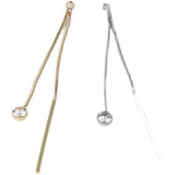 14k Snake Bone Chain Zircon Tassel Pendant Earrings DIY Accessories