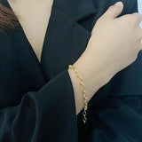 S925 Sterling Silver Punk Thick Chain Metal Sense Tide Bracelet