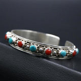 Nepal Ornament Silver Pine Bracelet Retro Ethnic Style