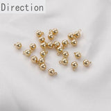14k Gold-plated Round Bead Earrings Pendant DIY Earrings