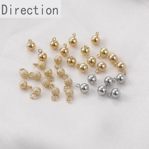 14k Gold-plated Round Bead Earrings Pendant DIY Earrings