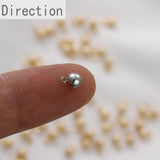 14k Gold-plated Round Bead Earrings Pendant DIY Earrings