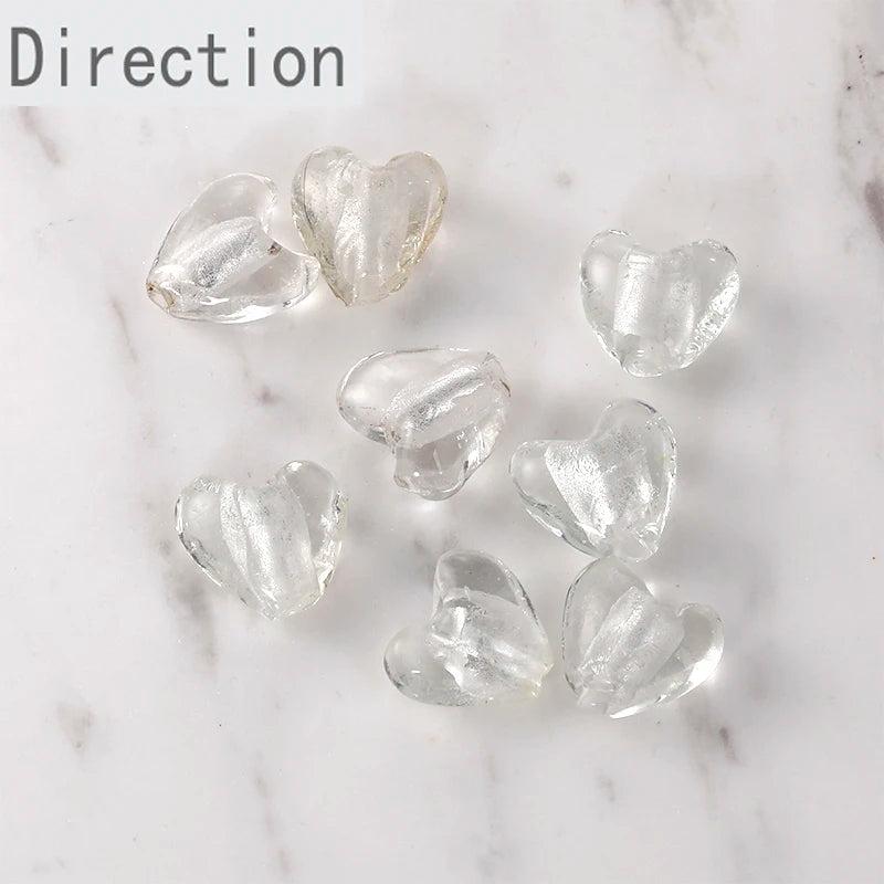 Heart Love Glass Beads DIY Jewelry Making Supplies