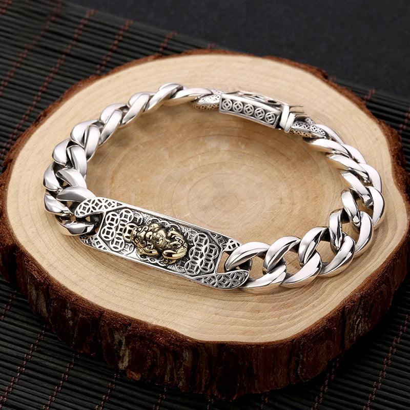 Silver Horse Whip Chain Body Men's Bracelet Retro Bracelet