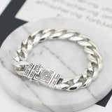 RetroSen Silver Men Bracelet Chinese Style Couple Jewelry