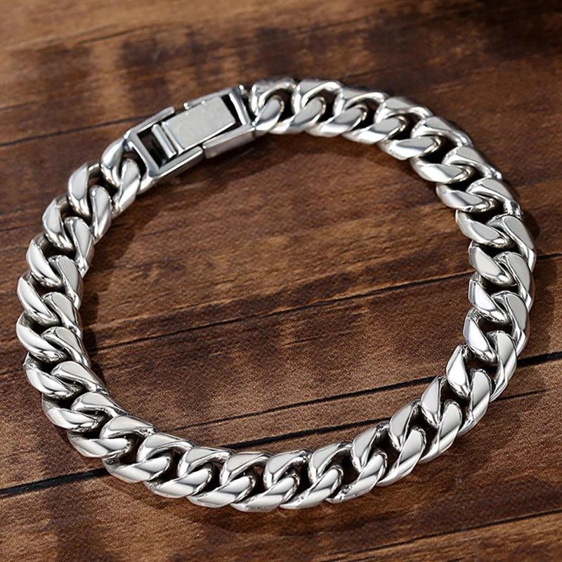 Sterling Silver Horse Whip Bracelet Hip-hop Retro Ring