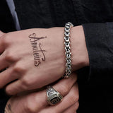 Vintage Silver Dragon Head Bracelet for Men
