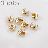 14K Gold-Clad Half Moon Buckle C Bracelet DIY Accessories