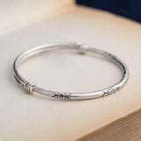 Retro Style Silver Bracelet with Small Bells Evil Hand Jewelry