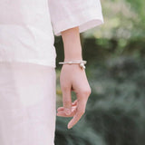 Retro Style Silver Bracelet with Small Bells Evil Hand Jewelry