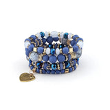 Bohemian Multi-layer Bracelet Crystal Peach Heart Beaded Hand Jewelry