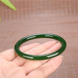 Green Jade Bracelets Woman Luck Amulet Bangles