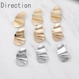 Geometric Ellipse Copper Earrings