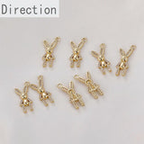 14k Diamond Bunny Lemon Slice Pendant DIY Jewelry Material