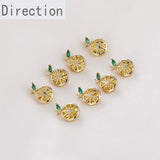 14k Diamond Bunny Lemon Slice Pendant DIY Jewelry Material