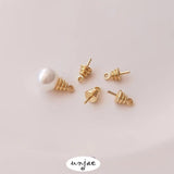 14K Pearl Support Sheep Eye Nail Bead Cap DIY Pendant Accessories