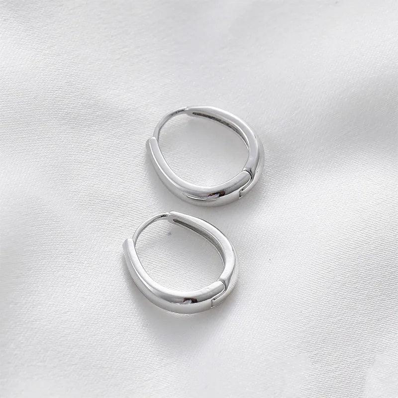 18K Plated Small Earring Clasp DIY Circle Earring Material 2pcs