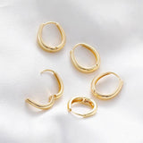 18K Plated Small Earring Clasp DIY Circle Earring Material 2pcs