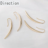 Advanced Sense Wolf Tooth Water Drop Crescent Earrings