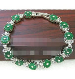 Green Stone Bead 18KGP Bracelet - 2 Colors Available
