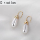 14k Gold-Clad Leaf Flower Hat Holder Sticky Pearl Ear Hook DIY Earrings