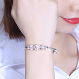 Cherry Blossom Love Bracelet 925 Silver Japanese Jewelry Gift